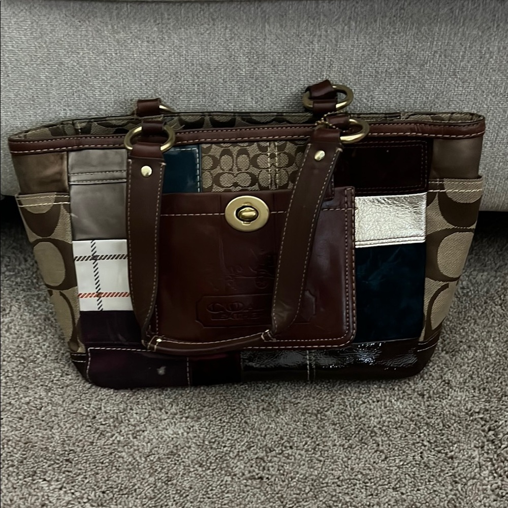 Coach Patchwork Leather Tote Bag